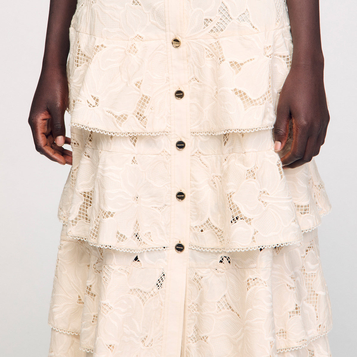 Maxi frilled skirt | Sandro