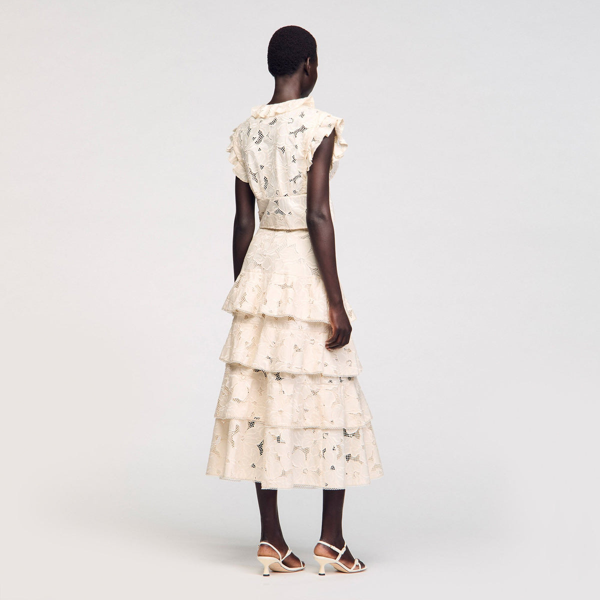 Maxi frilled skirt | Sandro