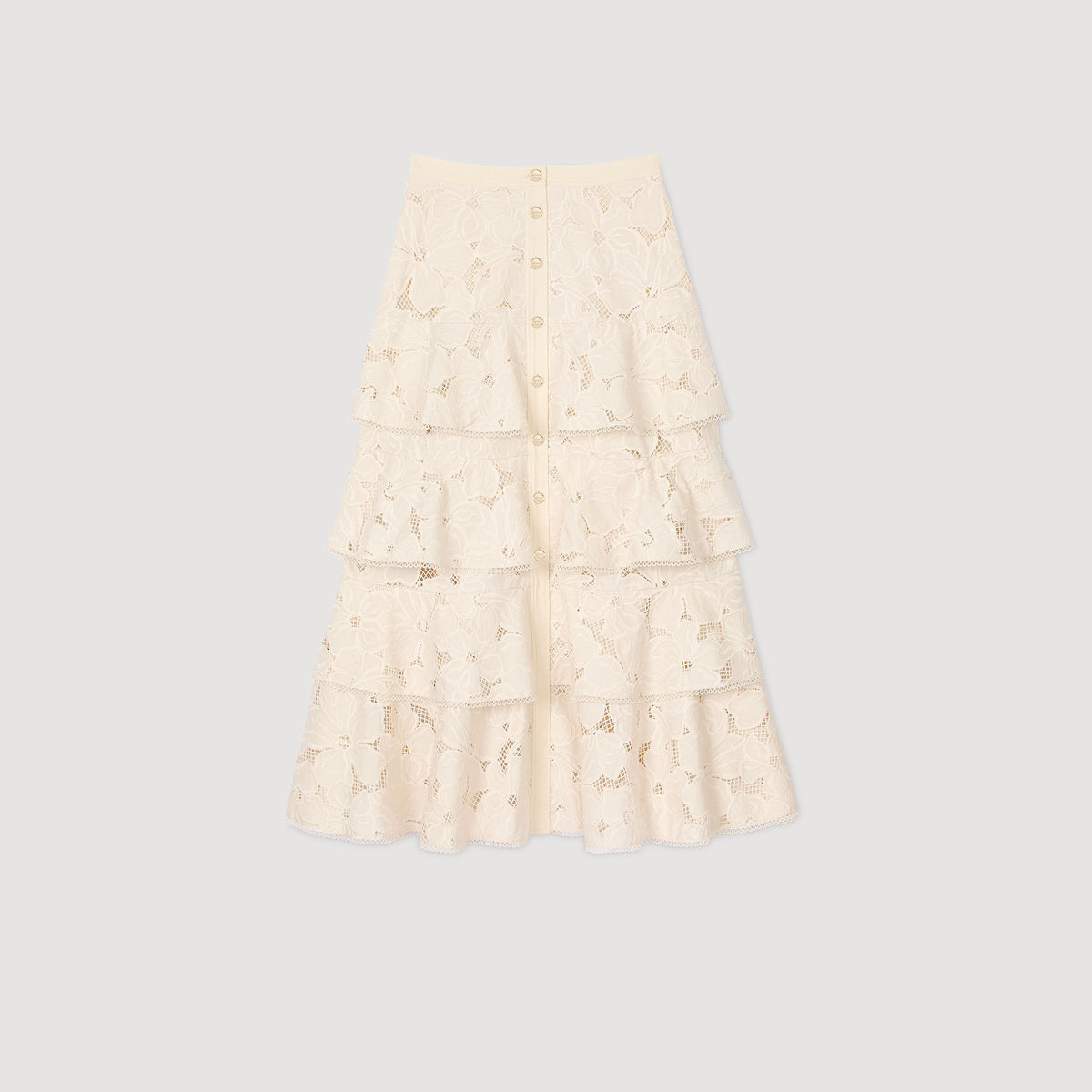 Maxi frilled skirt | Sandro