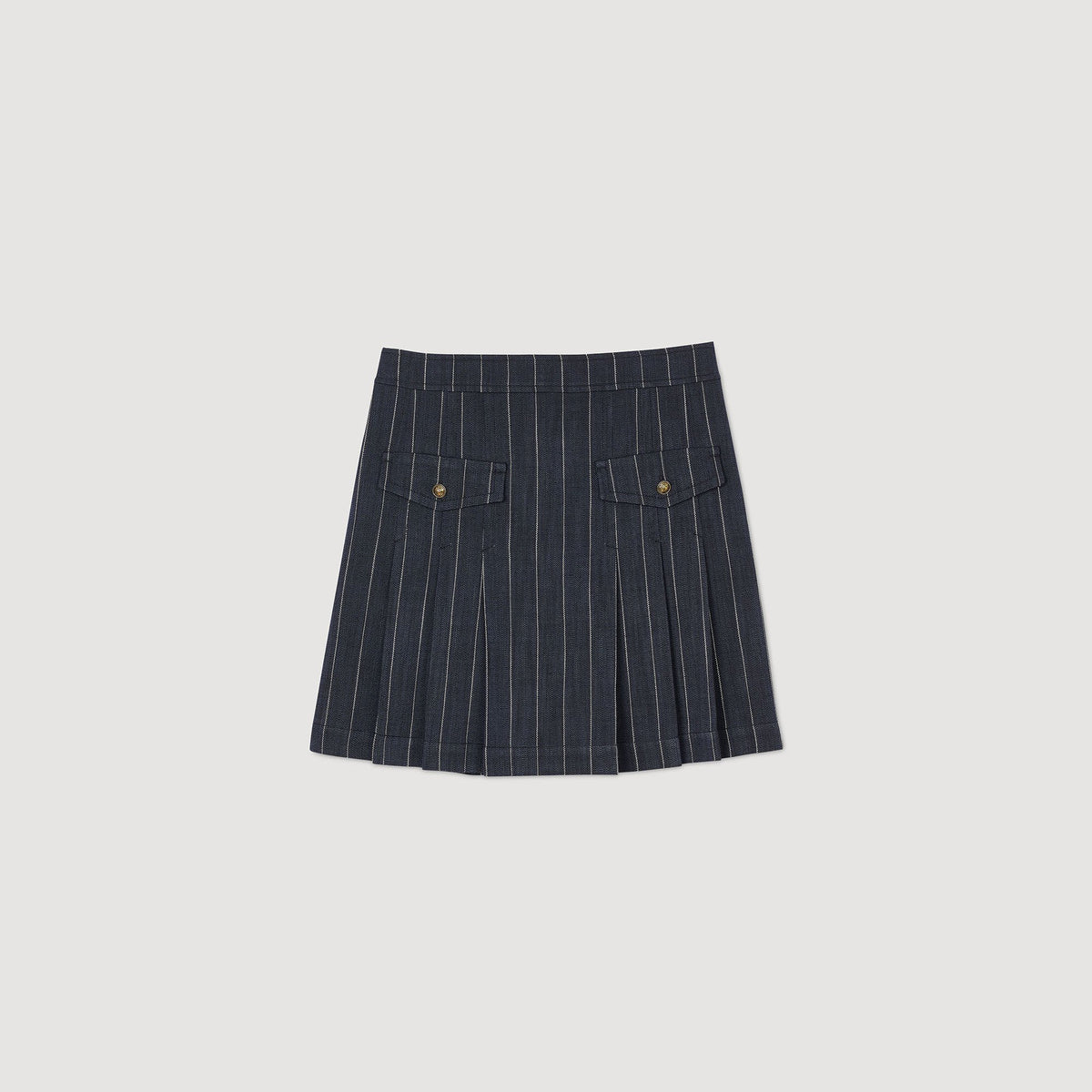 Mini striped pleated skirt | Sandro