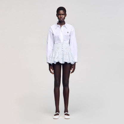 Mini guipure skirt | Sandro