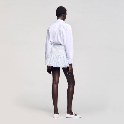 Mini guipure skirt | Sandro