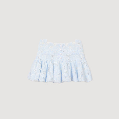Mini guipure skirt | Sandro