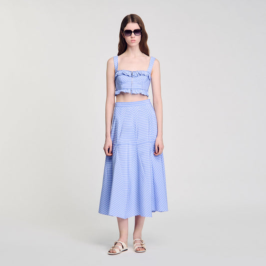 Maxi striped skirt | Sandro