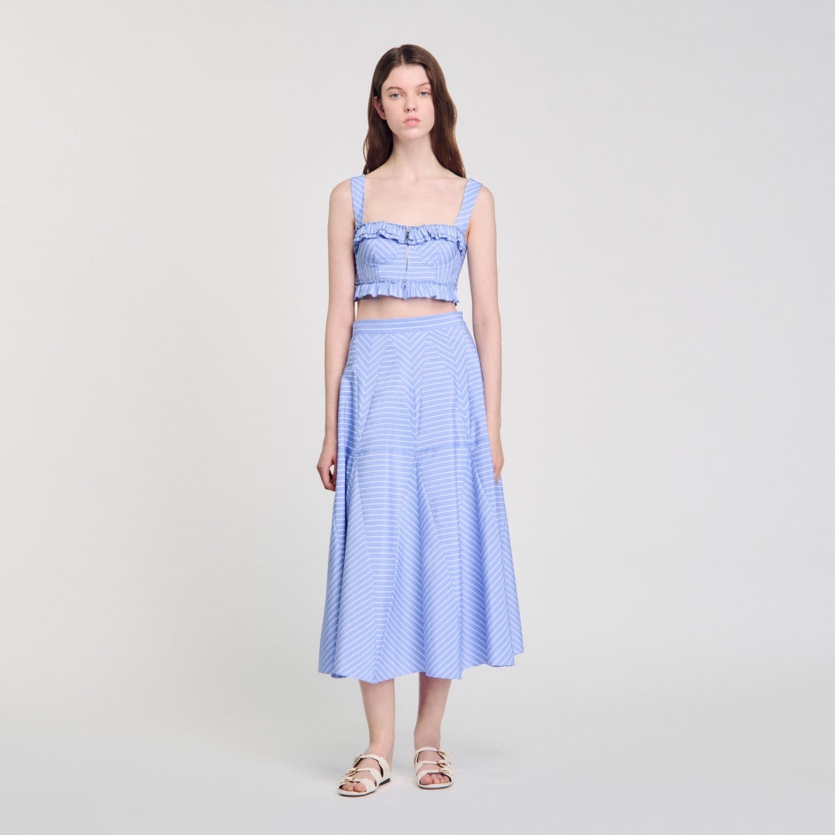 Maxi striped skirt | Sandro