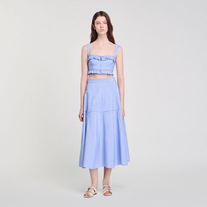 Maxi striped skirt | Sandro