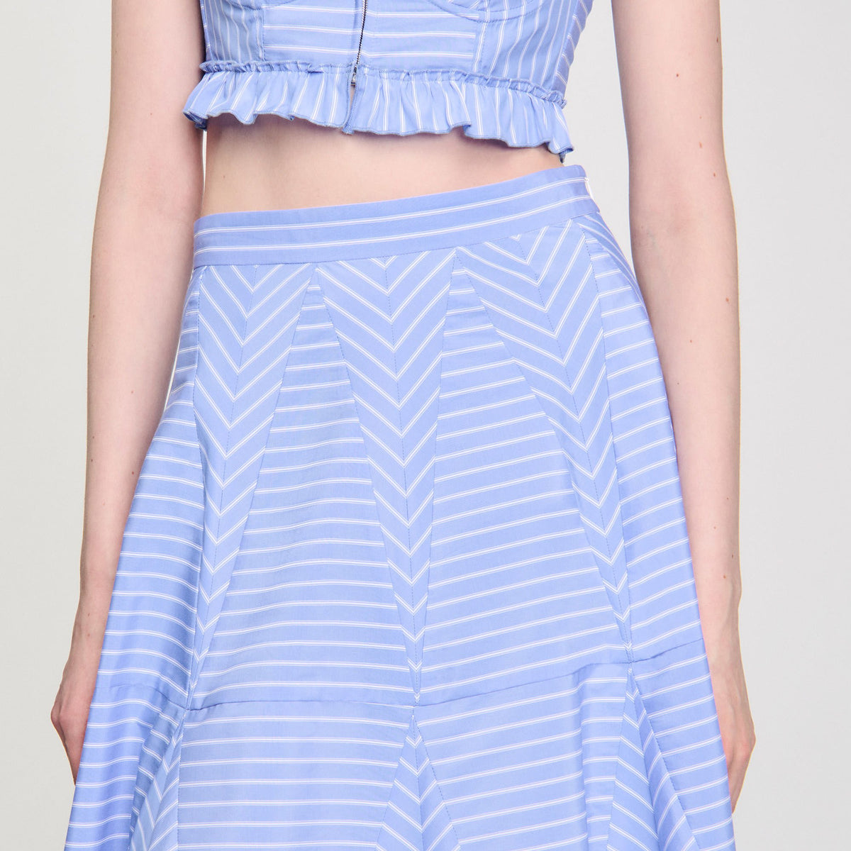 Maxi striped skirt | Sandro