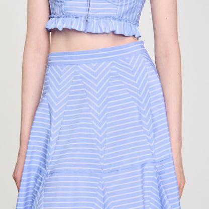 Maxi striped skirt | Sandro