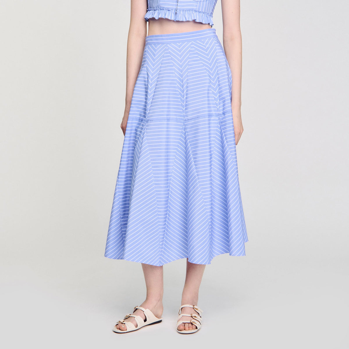 Maxi striped skirt | Sandro