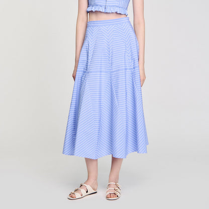 Maxi striped skirt | Sandro