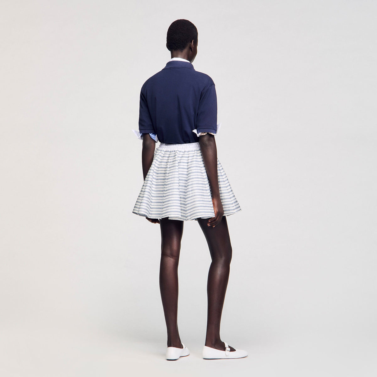 Spiral print skater skirt | Sandro