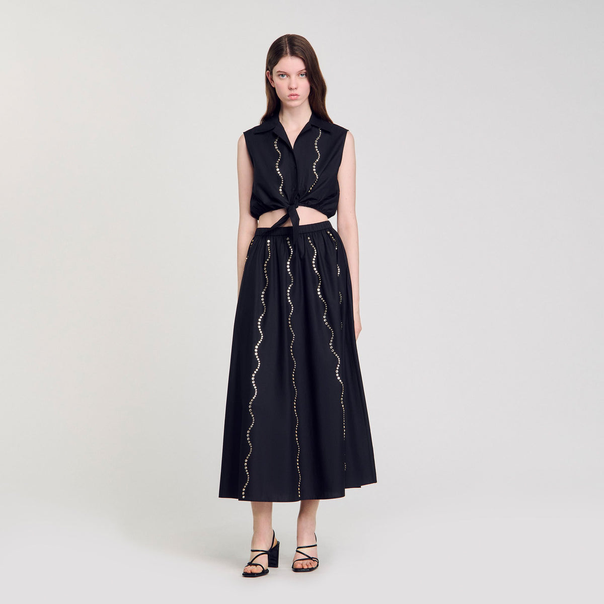 Maxi rhinestone skirt | Sandro