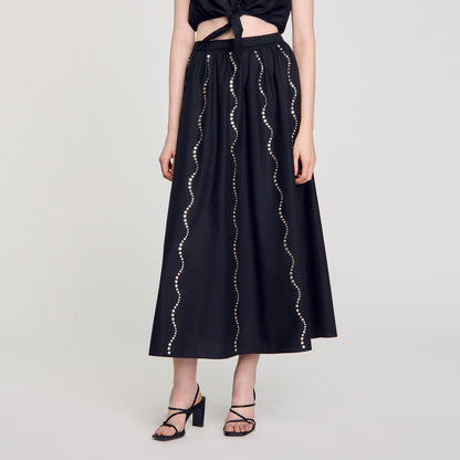 Maxi rhinestone skirt | Sandro