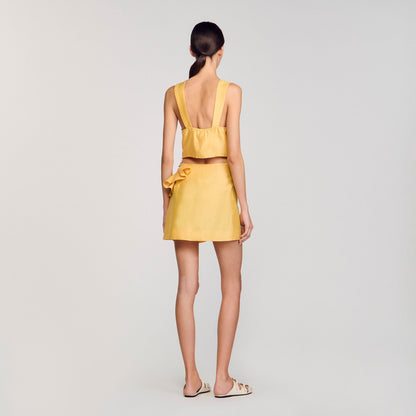 Mini skirt with ruffled detail | Sandro