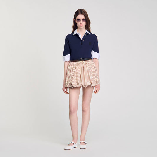 Striped bubble skirt | Sandro
