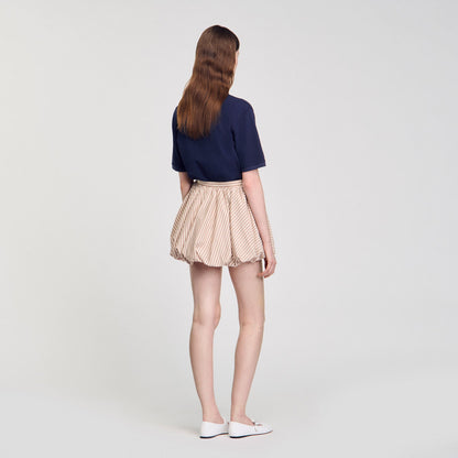 Striped bubble skirt | Sandro