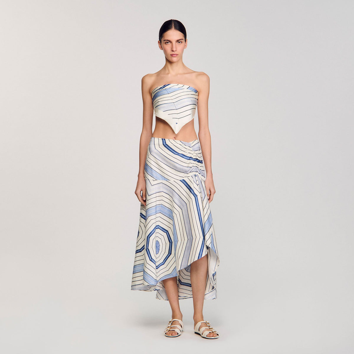 Spiral-motif maxi skirt | Sandro