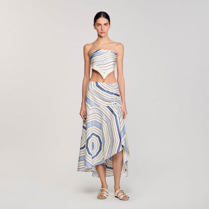 Spiral-motif maxi skirt | Sandro