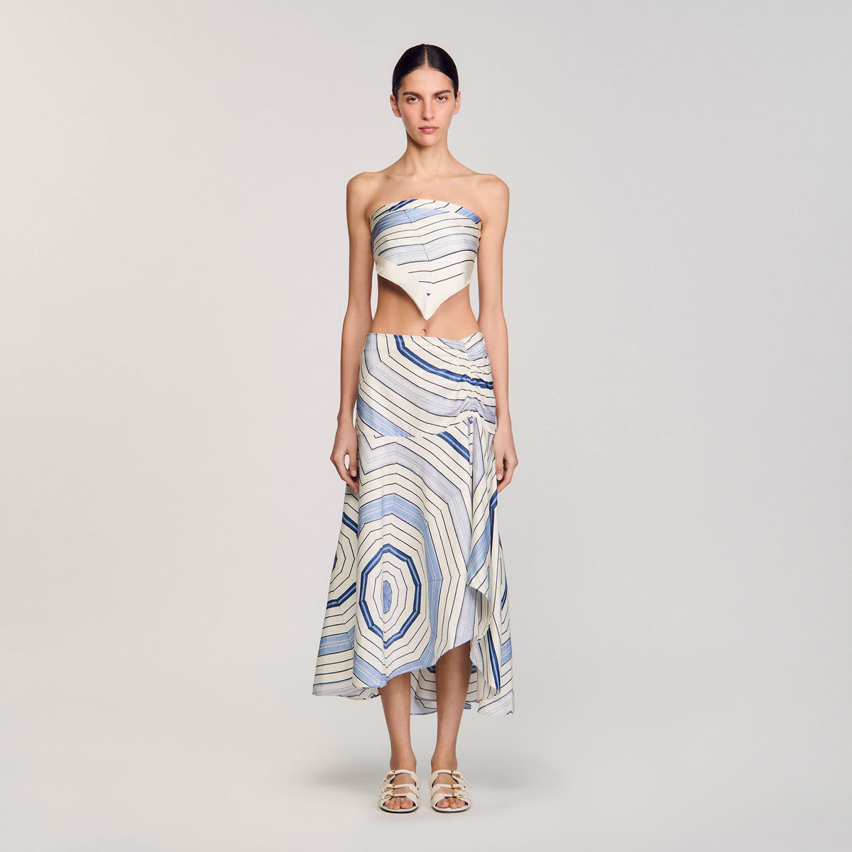 Spiral-motif maxi skirt | Sandro