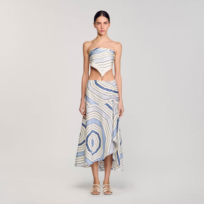 Spiral-motif maxi skirt | Sandro