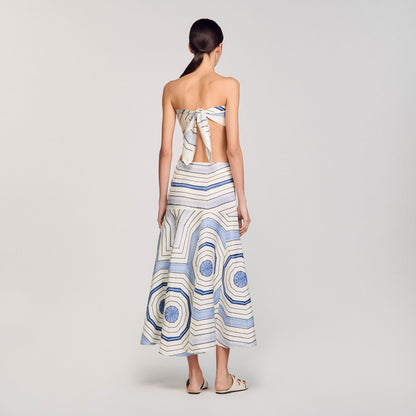 Spiral-motif maxi skirt | Sandro