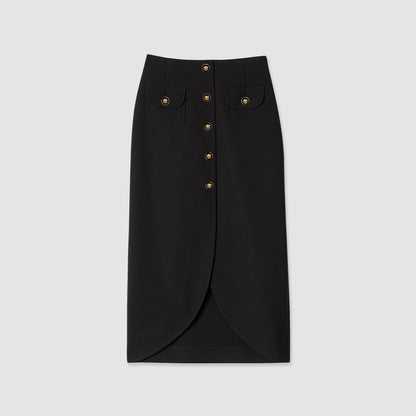 Buttoned midi skirt | Sandro