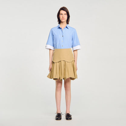 Mini flared pleated skirt | Sandro