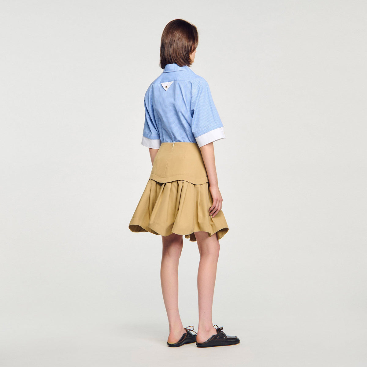Mini flared pleated skirt | Sandro