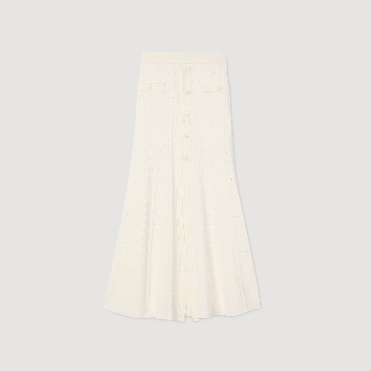 Pointelle knit midi skirt | Sandro