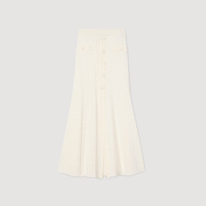 Pointelle knit midi skirt | Sandro