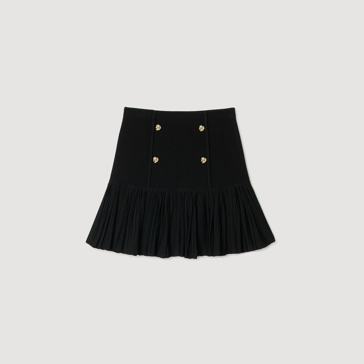 Mini pleated knit skirt | Sandro