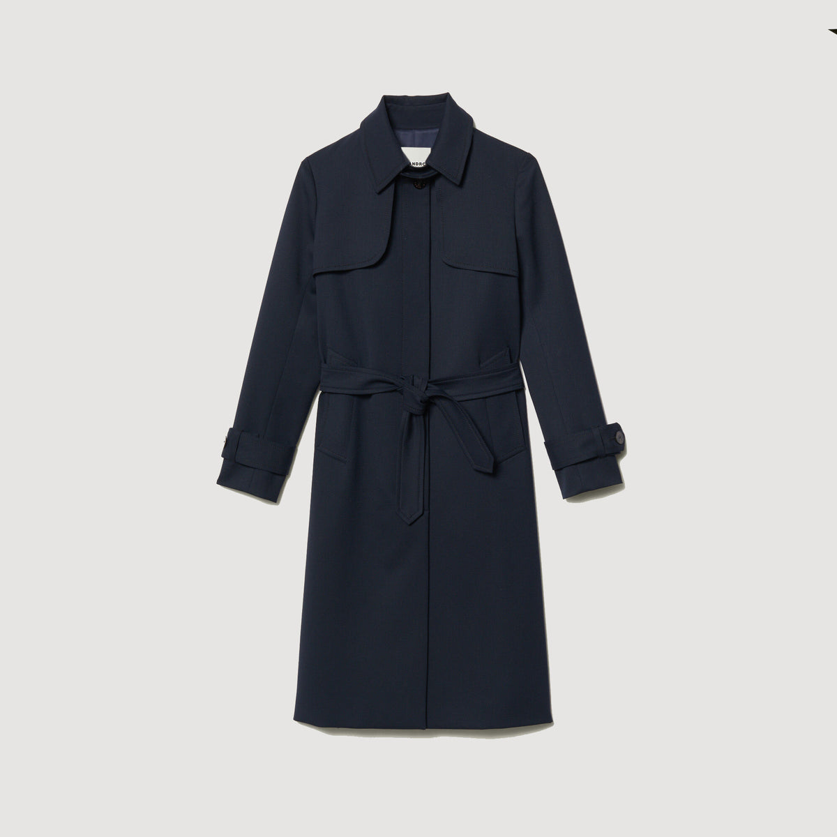 Trench coat with pleated inset | Sandro