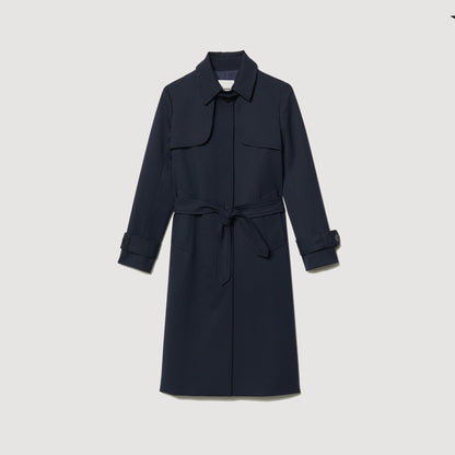 Trench coat with pleated inset | Sandro
