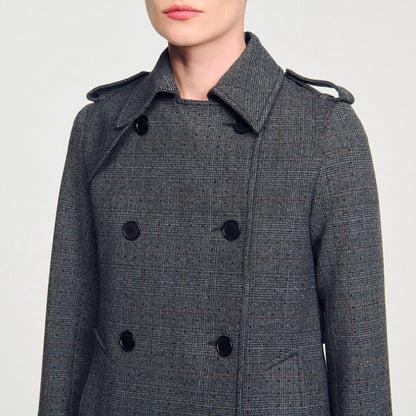 Rhinestone trench coat | Sandro