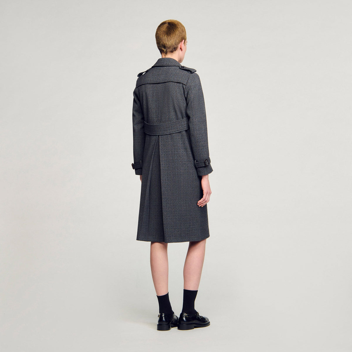 Rhinestone trench coat | Sandro