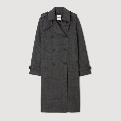 Rhinestone trench coat | Sandro