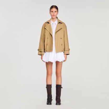 Short oversized trench coat | Sandro