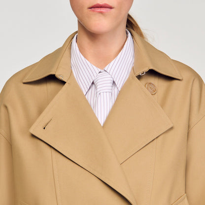 Short oversized trench coat | Sandro