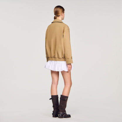 Short oversized trench coat | Sandro