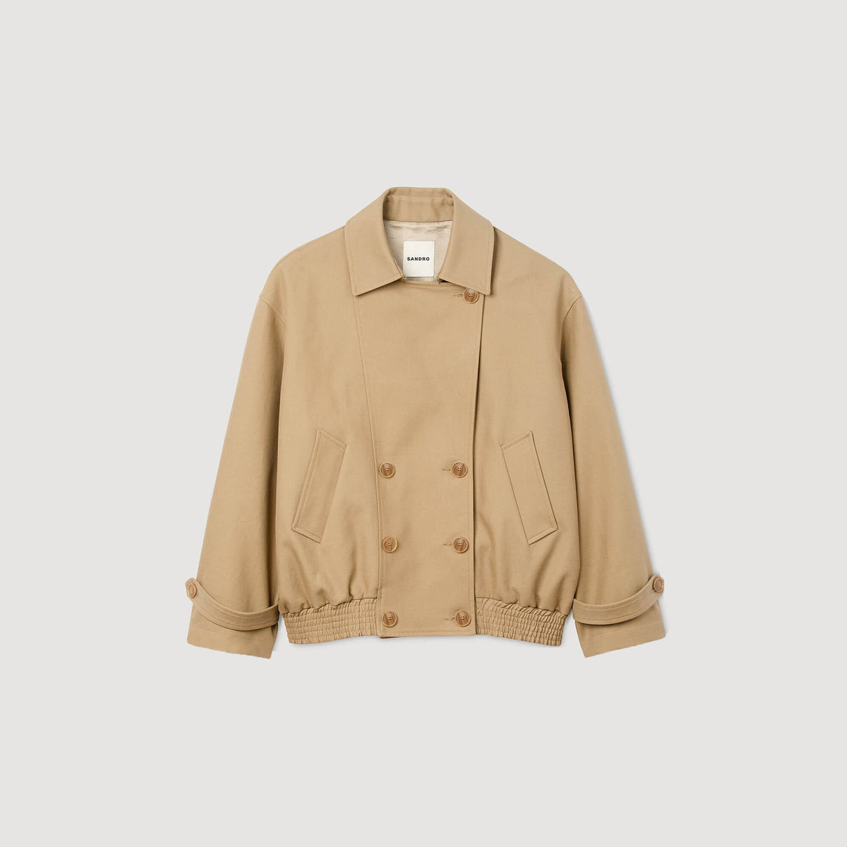 Short oversized trench coat | Sandro