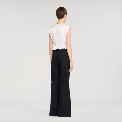 Satin stripe suit trousers | Sandro