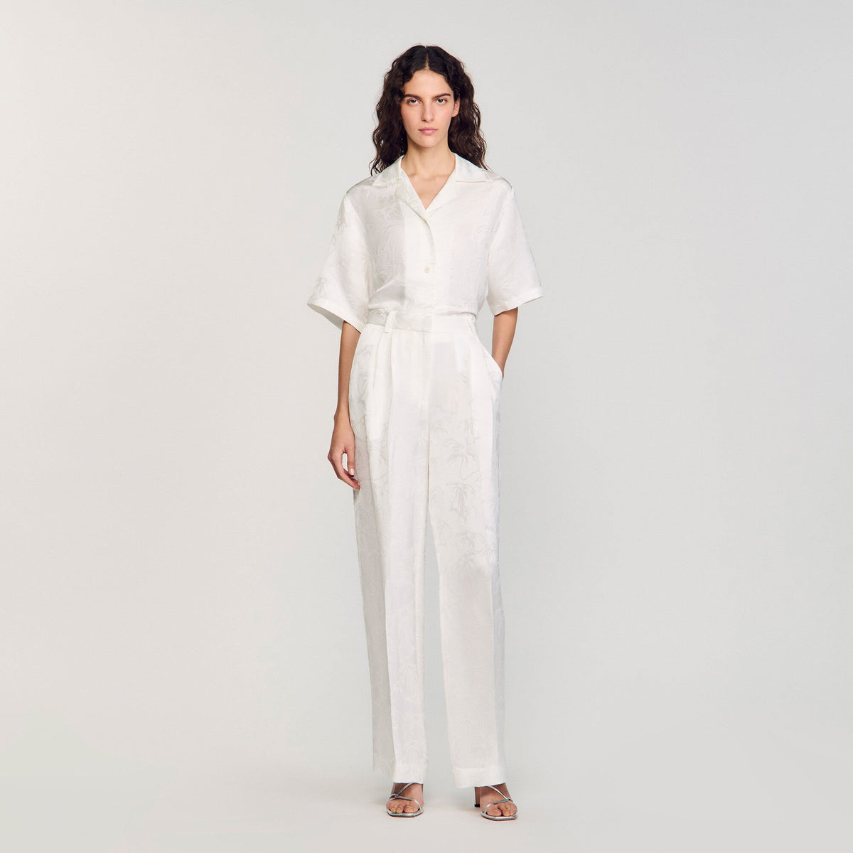 Jacquard flowers trousers | Sandro