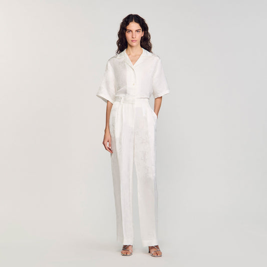 Jacquard flowers trousers | Sandro