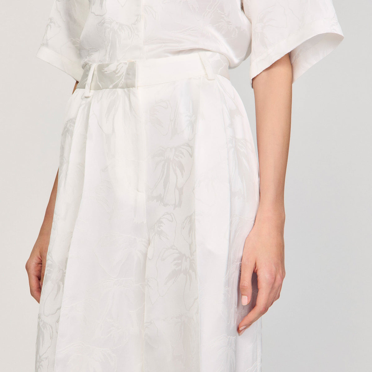 Jacquard flowers trousers | Sandro