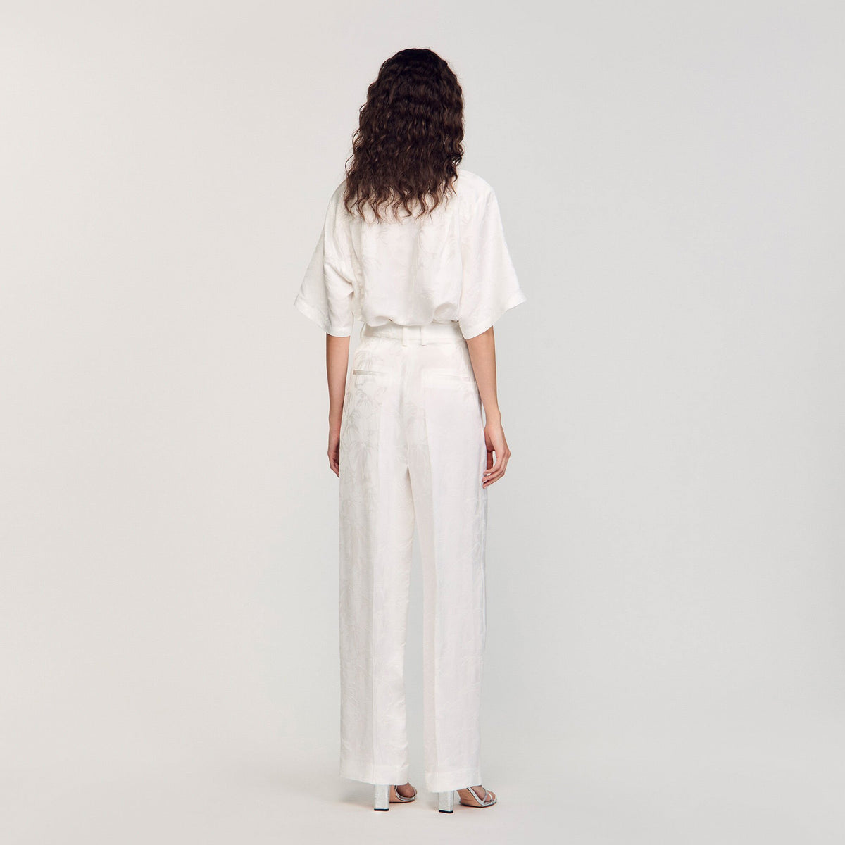 Jacquard flowers trousers | Sandro