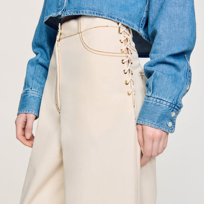 Lace-up jeans | Sandro