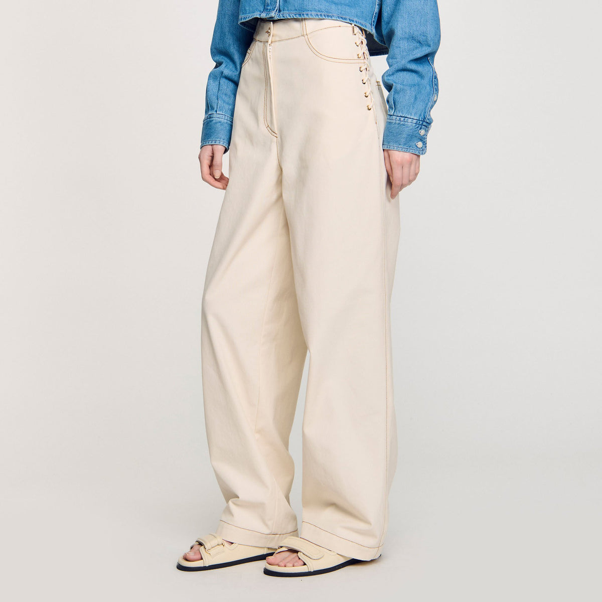 Lace-up jeans | Sandro