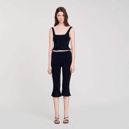 Ruffled capri pants | Sandro
