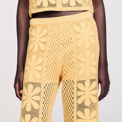 Crochet straight-leg trousers | Sandro