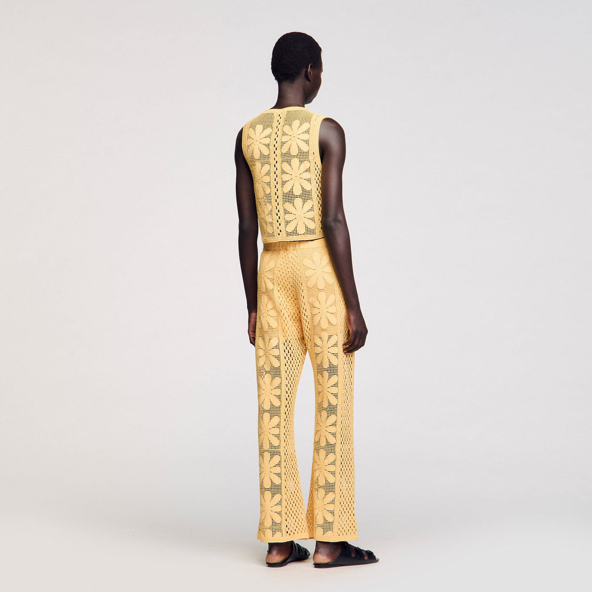 Crochet straight-leg trousers | Sandro